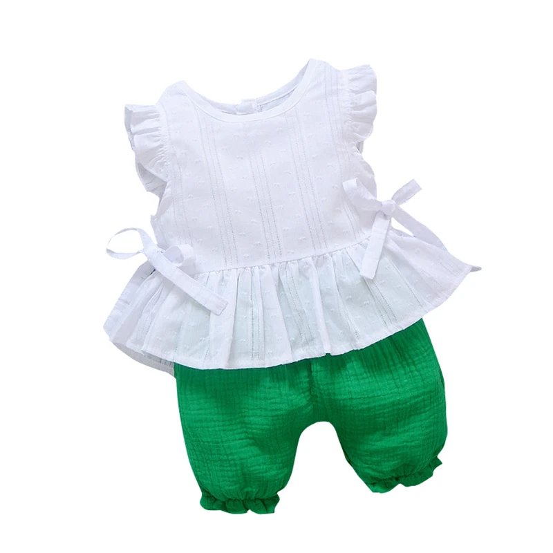 

Summer Baby Girls Clothing Sets Children Lace T-Shirt Shorts 2Pcs/Sets Infant Suits Comfortable Cotton Kids Casual Tracksuits