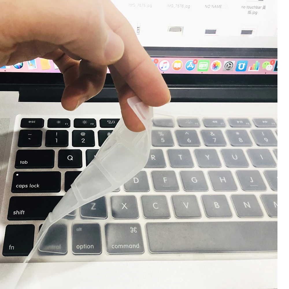 for MacBook pro13//11Air 13//15 Retina 12 inch All Series Silicone Keyboard Cover Transparent Clear protecter Film EU//US-B
