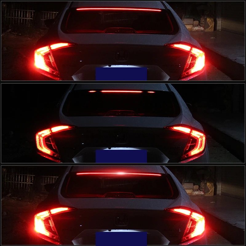 

For BMW E90 E60 E36 E46 E39 E38 F30 E34 F10 F20 F22 E92 E38 X5 X3 X6 LED Red Flowing Flashing Car High Additional Brake Lights