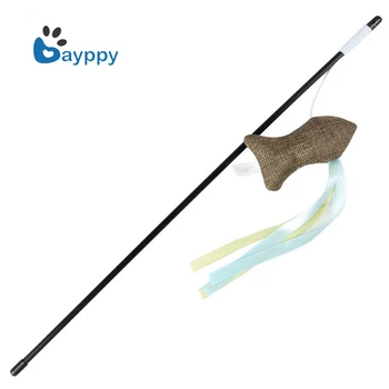 

Cat Toys Tease Cats Ribbons Fish Sticks Pet Toys Tease Cats Rods Bite-resistant Funny Pet Products Pet Supplies New