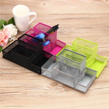 

Mesh Home School Stationery Containers Table Student Supply A30 Organizer Storage Case Metal