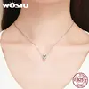 Wostuu deslumbrante 100% Plata de Ley 925 cuentas de calavera Vintage ajuste pulsera y collar Original S925 fabricación de joyas CQC965 ► Foto 2/6