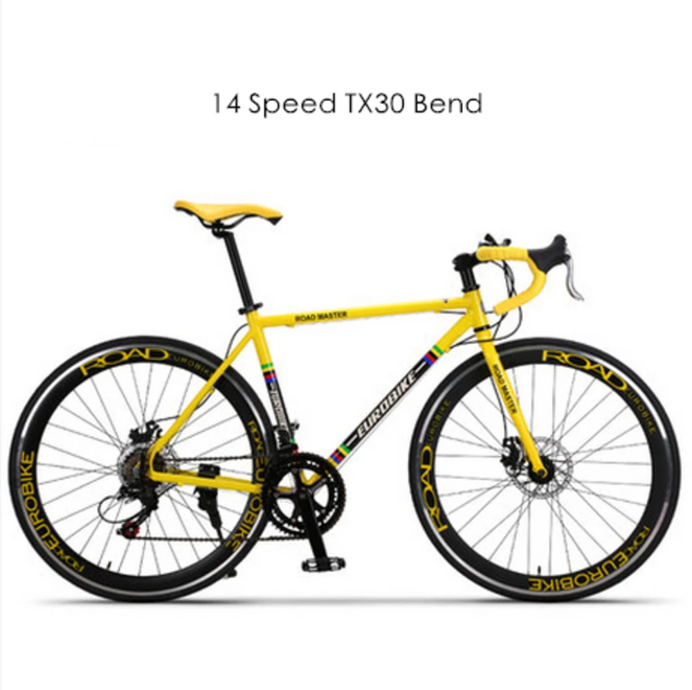 Perfect New Brand 700c Aluminum Alloy Frame 14/27 Speed Disc Brake Road Bike Outdoor Sport Racing Bicicleta Cycling Break Wind Bicycle 0