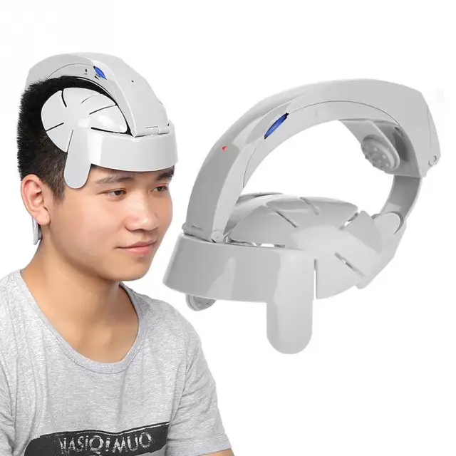 Electric Head Massager Helmet Scalp Brain Relax Machine Headache Pain