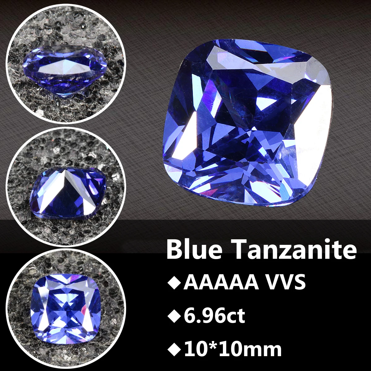 

Natural Sapphire loose Diamonds Blue Tanzanite For Women Tanzanite Birthstone Gifts Costume Engagement Jewelry 10x10mm