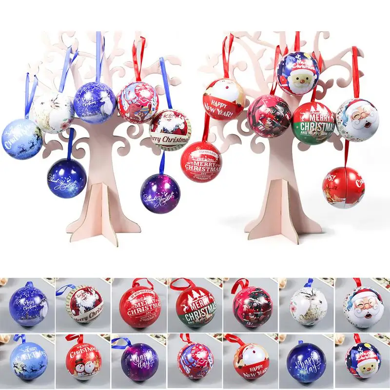

Christmas Balls Storage Box Xmas Balls Xmas Tree Decorations Hanging Ornament Candy Box Christmas Tree Decorations Random Color