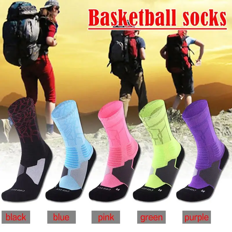 

New Men's Towel Bottom Thickened Knee-high Socks Cycling Socks Anti-sweat Outdoor Sports Running Basketball Sport Socks