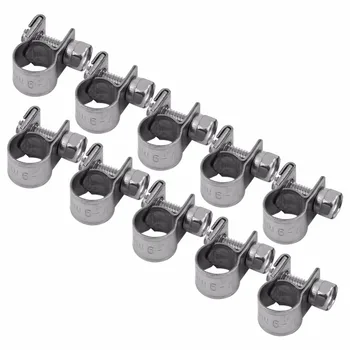

10pcs Stainless Steel Mini Fuel Line Pipe Hose Clamp Clip 6mm-20mm Optional Size Wholesale
