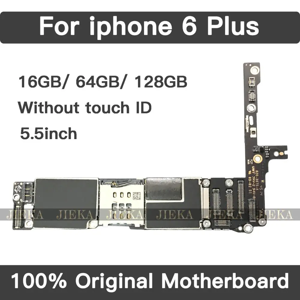 

For Original iPhone 6 Plus Motherboard 5.5inch 16GB 64GB 128GB IOS System Full Unlocked No Touch ID Logic Board Good Working
