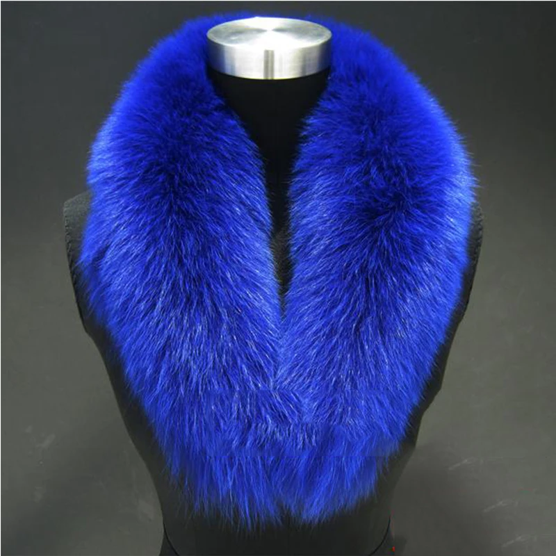 US $39.99 Natural Raccoon Fox Real Fur Collar Winter Scarf Women Big Size Scarves Warp Shawl Neck Warmer Stole Muffler With Multicolor