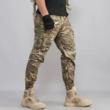 Камуфляжные военные тактические штаны-джоггеры многокарманные армейские брюки-карго страйкбол штаны для пейнтбола Военная игровая одежда DH035