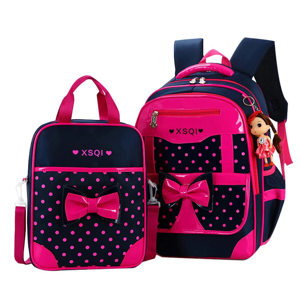

Primary Girls Students Polyester School Backpack and Lunch Bag 2 Sets/3 Sets