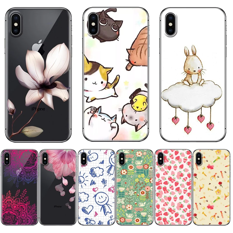 Чехол для Iphone 6 6P 7 8 7P 8P X XR XS Max стильный дизайн ТПУ силиконовый чехол задней панели