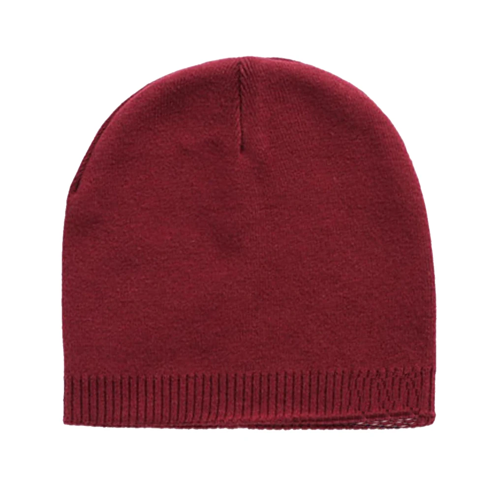 

Fashion Outdoor Two-sides Wear Men Winter Hat Warm Sport Knitted Hats Knitted Ski Caps for Men(Wine Red, without Wool)