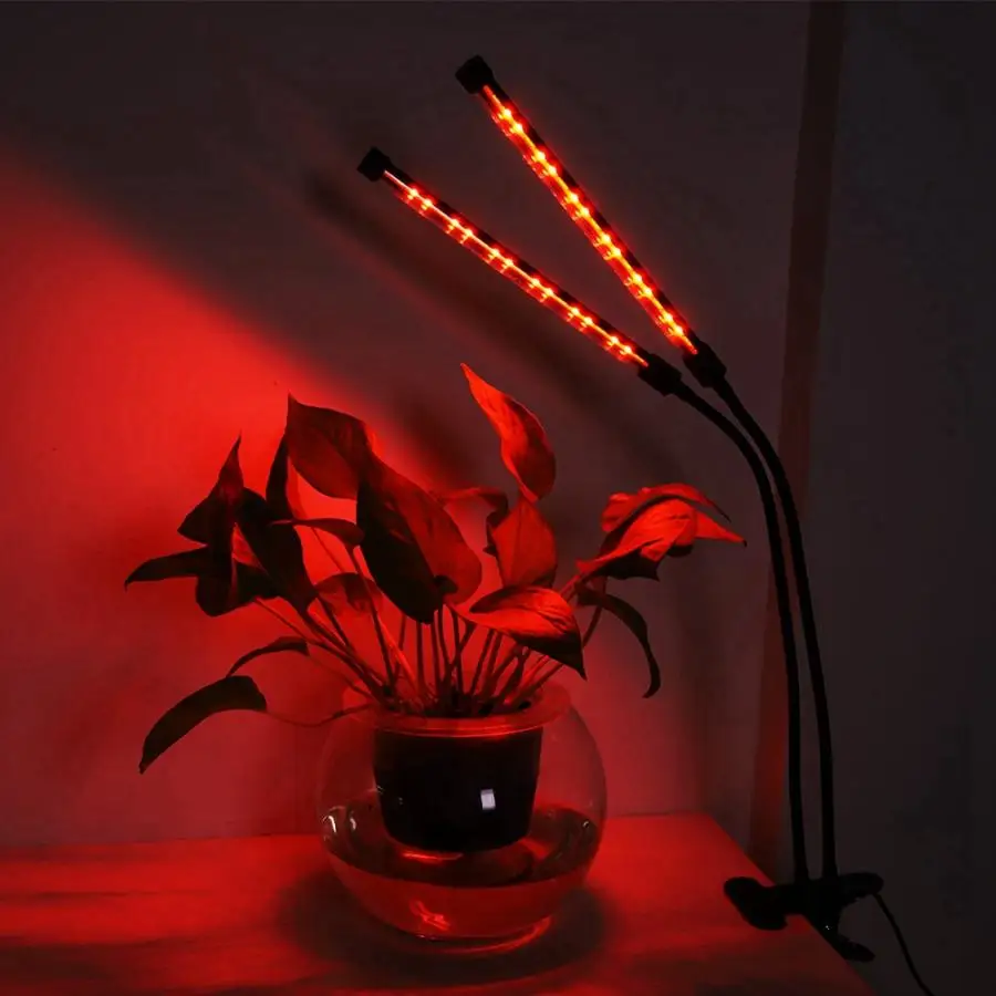 

LED Green House Plant Grow Light Lamps USB 5V 12W For Indoor Plants Grow Dual Head LED Adjustable Lightings