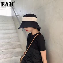 [EAM] новые весенне-летние круглые шляпы для рыбалки, модные Универсальные женские шляпы JT780