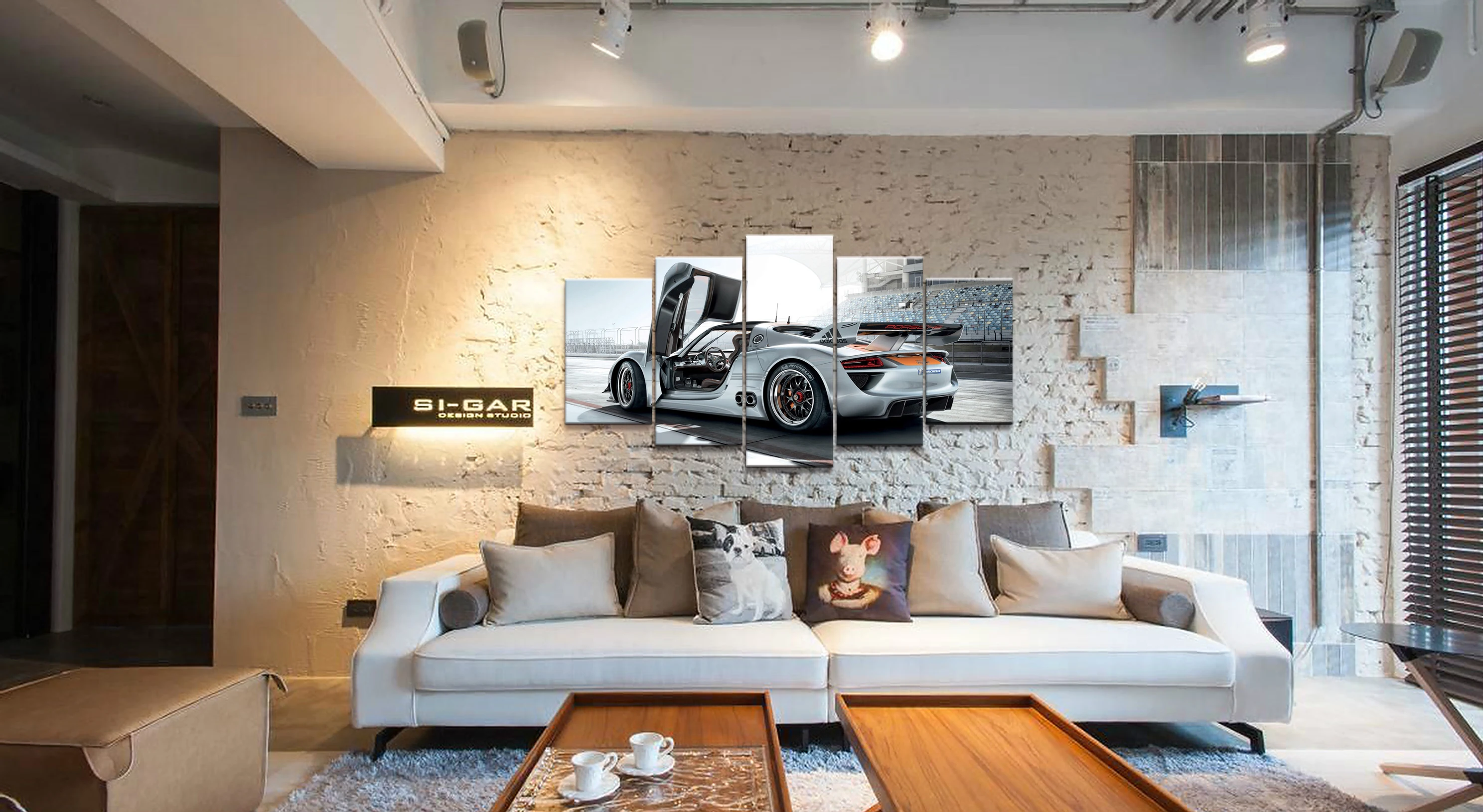 Модульный холст для домашнего декора 5 шт. 918 Rsr супер автомобильный постер