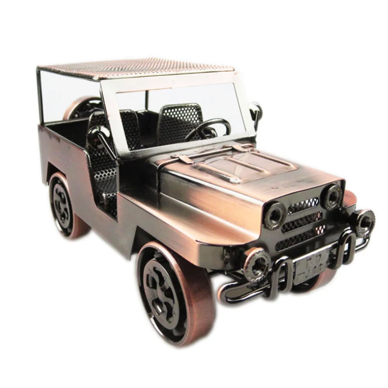 

Military Model Retro Car Figurine Metal Decoration Handmade Household Decoration Kid Toy Classic Cars Gifts