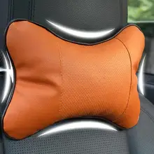Автомобиль-Стайлинг 1 шт. перфорированный дизайн искусственная кожа отверстие-копание автомобиля подголовники шеи авто аксессуары безопасности
