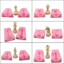 6 шт./компл. международная торговля высокого качества шахматы шахматная фигура силиконовые формы