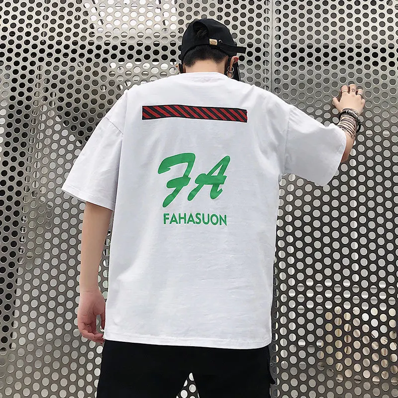 

Men's T-shirt Summer New Youth Popular Cotton Loose Round Neck Pullover Small Fresh Print Handsome Youth Casual Men's Clothing