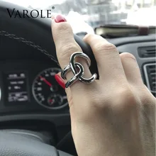 VAROLE doble línea Cross winding anillos para las mujeres anillos infinito regalos personalizados diseño único moda joyería Anel Feminino(China)