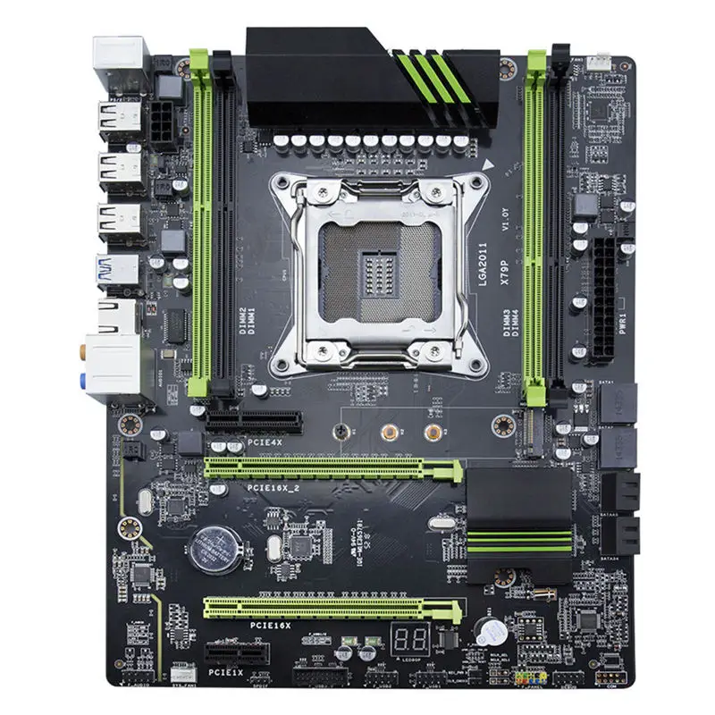 Материнская плата X79P LGA2011 ATX USB3.0 Sata3 Pci-E NVME M.2 Ssd поддержка памяти REG ECC и материнской