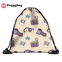Портативная 3D цифровая сумка со стягивающим шнурком и напечатанным текстом мягкие пляжные сумки для женщин Drawstring Полиэстер Draw Карманный для путешествий на открытом воздухе Новинка