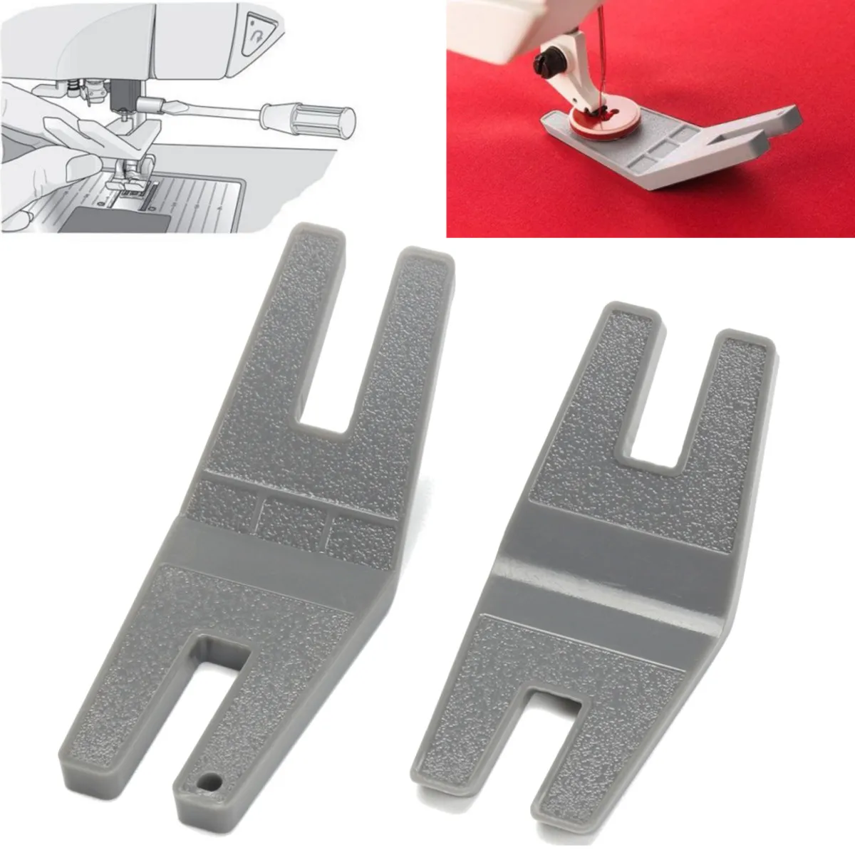 

Small/Large Button Clearance Fixed Plate Buttons Reed Presser Foot Hump Jumper Accessories For -Husqvarna Sewing Machine