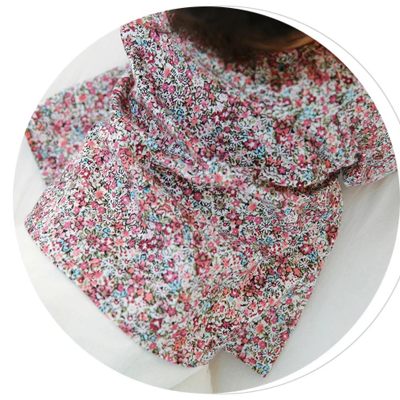Baby Girl Clothes For Sweet Ruffles Lace Collar Shirt Cotton Floral Long Sleeve Princess Tops