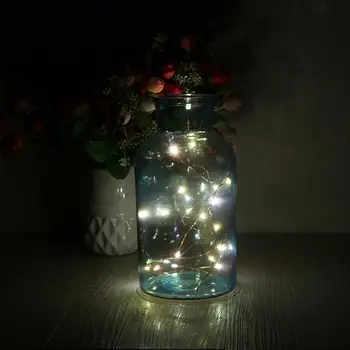 

2M 20 LED Flexible Copper Wire Light String DIY for Home Decor Warm White Fairy Light Bottle Cap for Holiday Wedding Party