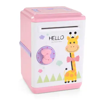 

RCtown Kids Cartoon Animal ATM Save Money Bank Saving Password Saving Pot Toy Box Storage Tank Gift