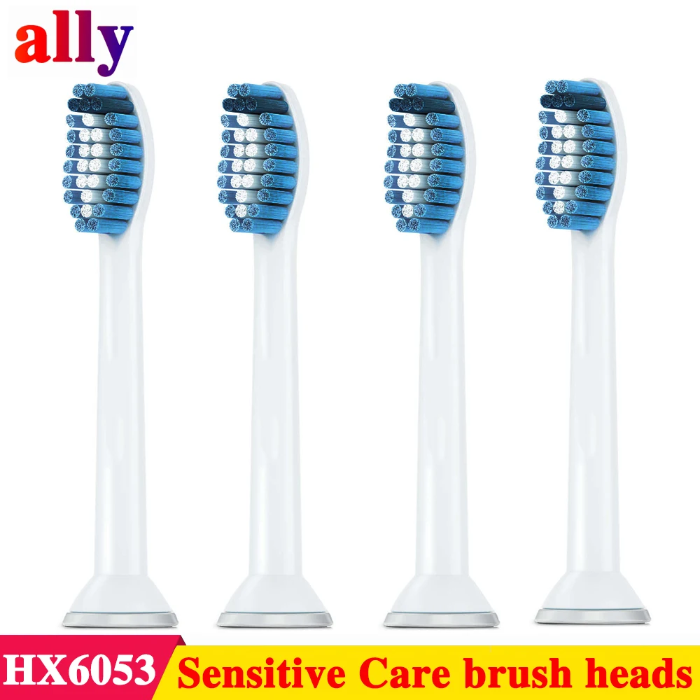 

4pcs Replacement Sensitive Toothbrush Heads Fits Phillips Sonicare HX6054 DiamondClean EasyClean FlexCare HealthyWhite Essence+