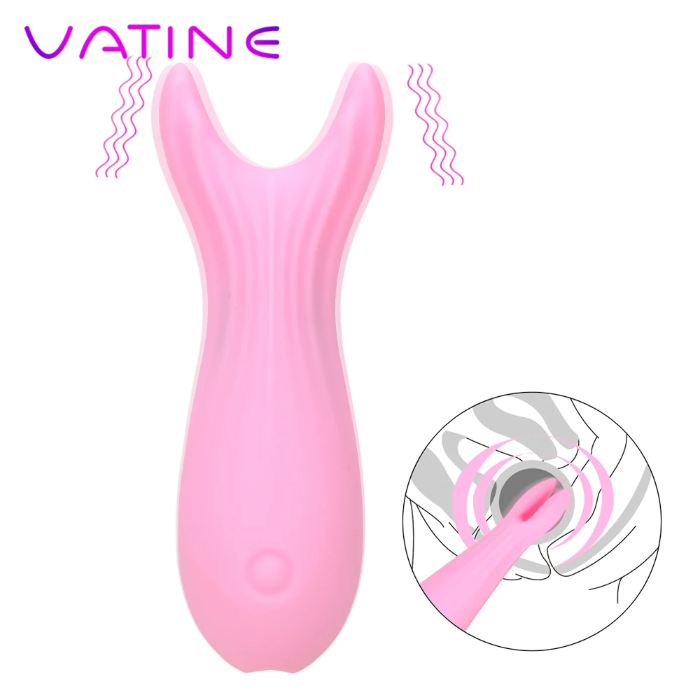 VATINE Rabbit Ear Vibrator AV Stick 10 Speed Vibrator Powerful G spot Massage font b Sex