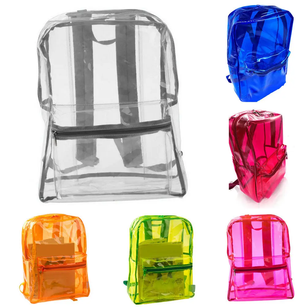 Sequins Fashion Backpacks Transparent Clear Plastic Waterproof Backpack