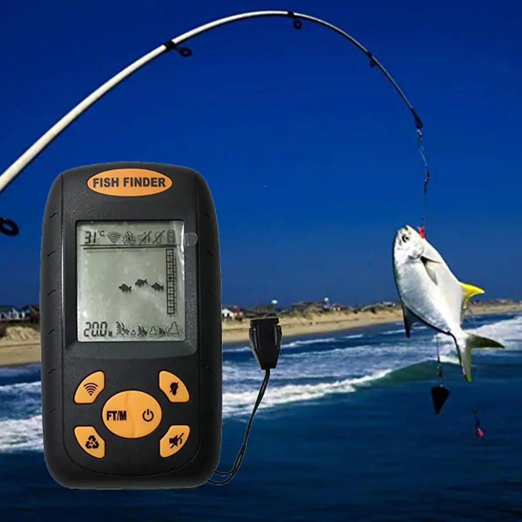 المحمولة عمق المياه درجة الحرارة الصيد صياد السمك مصممة للصيادين الهواة والمحترفين. Fishfinder