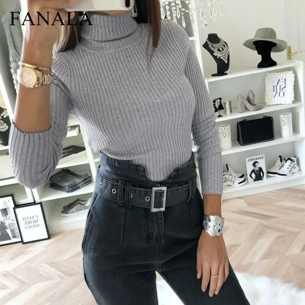 Bodysuit Women Casual Autumn Spring Bodysuit Long Sleeve Turtle-neck Solid Slim Rompers Womens Jumpsuit