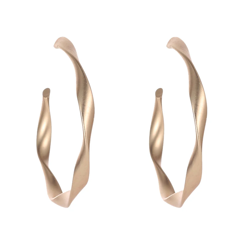 Модные золотые и серебряные серьги для женщин ювелирные изделия сережки в подарок модные ювелирные изделия скрученные неправильные Изогнутые Круглые геометрические серьги