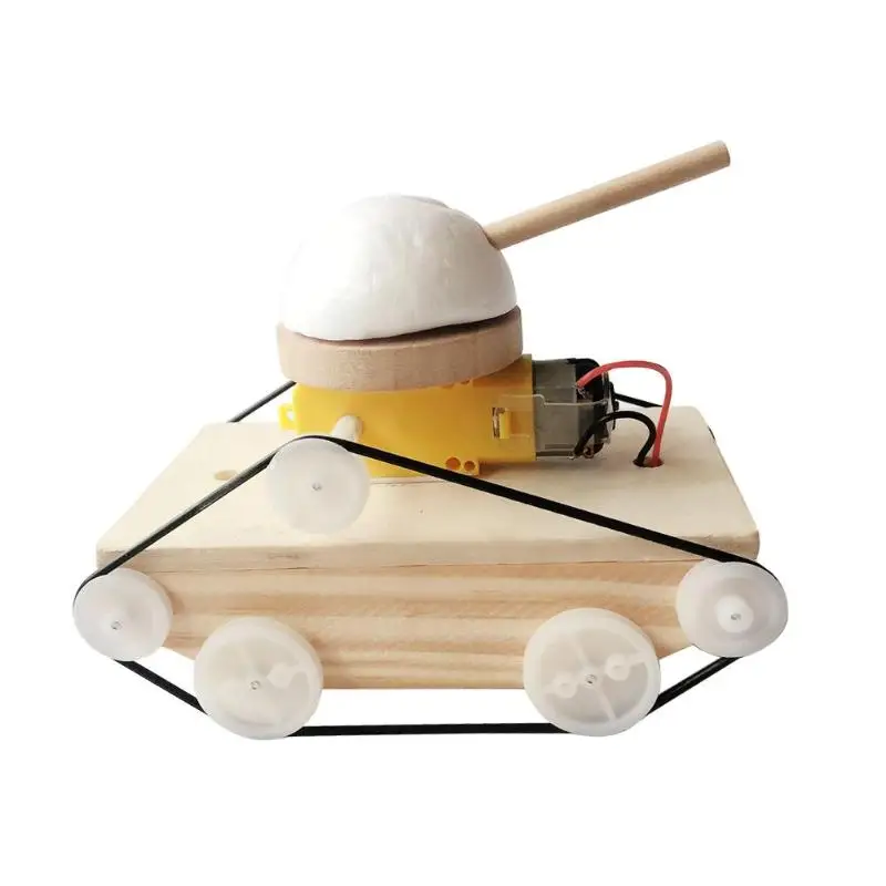 Дети DIY Танк Модель автомобиля игрушки для детей научный эксперимент Обучающие наборы студентов креативное Обучение Образование модель