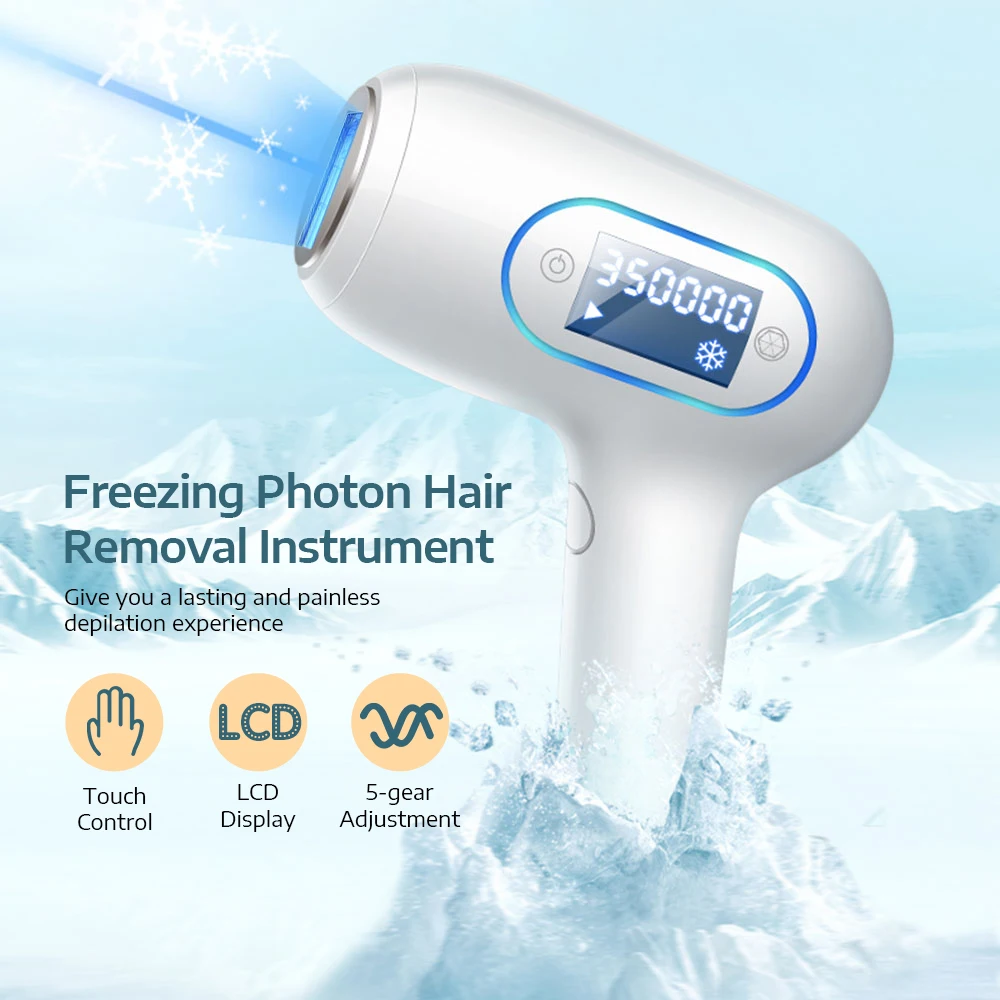 

K-SKIN LCD Freezing Photon 5-Gear Adjustment Hair Removal Instrument Freezing Photon Hair Remover