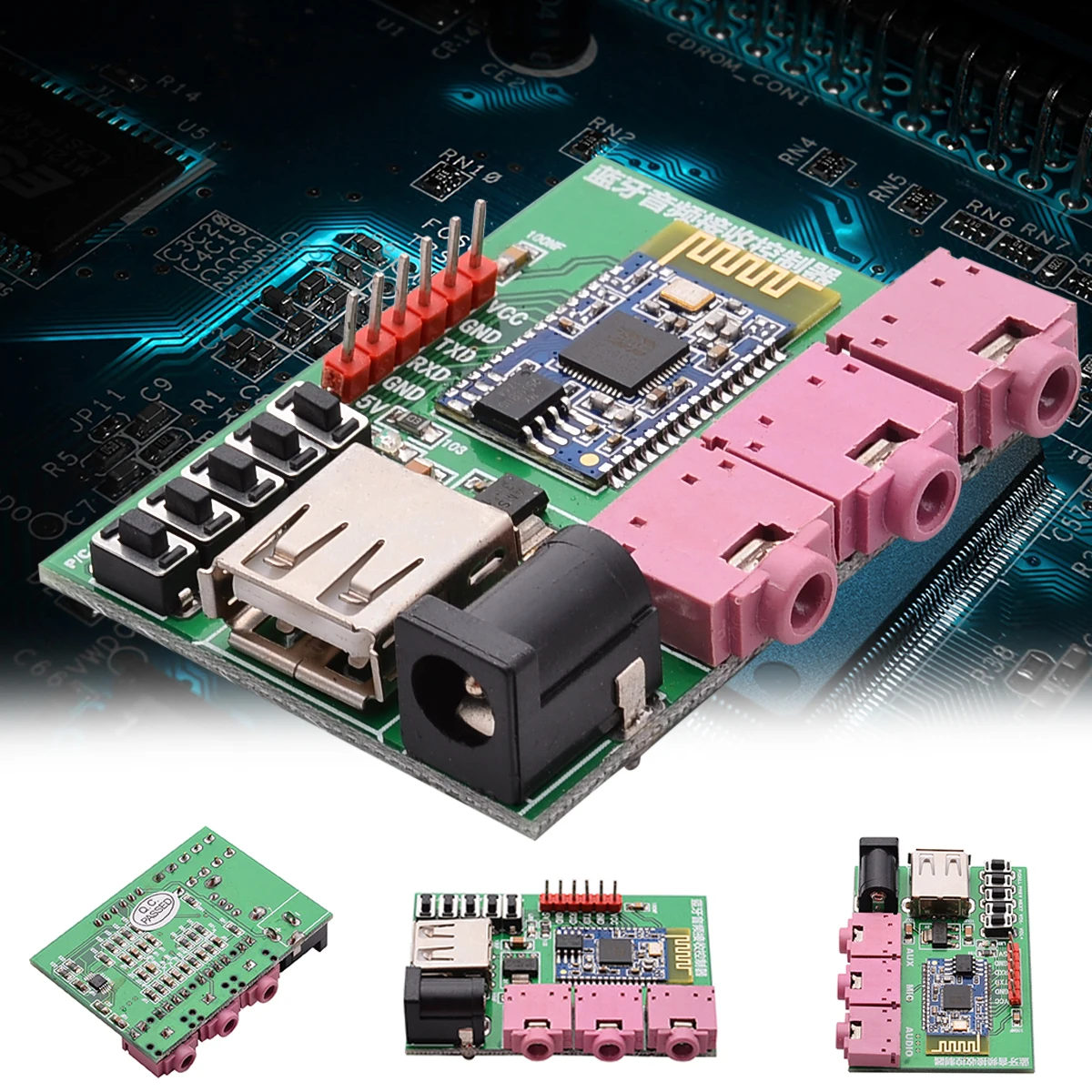 

3V-5V Wireless Bluetooth Stereo Audio Receiver Amp Board For BK8000L DIY Speaker Amplifier Module 55x40mm