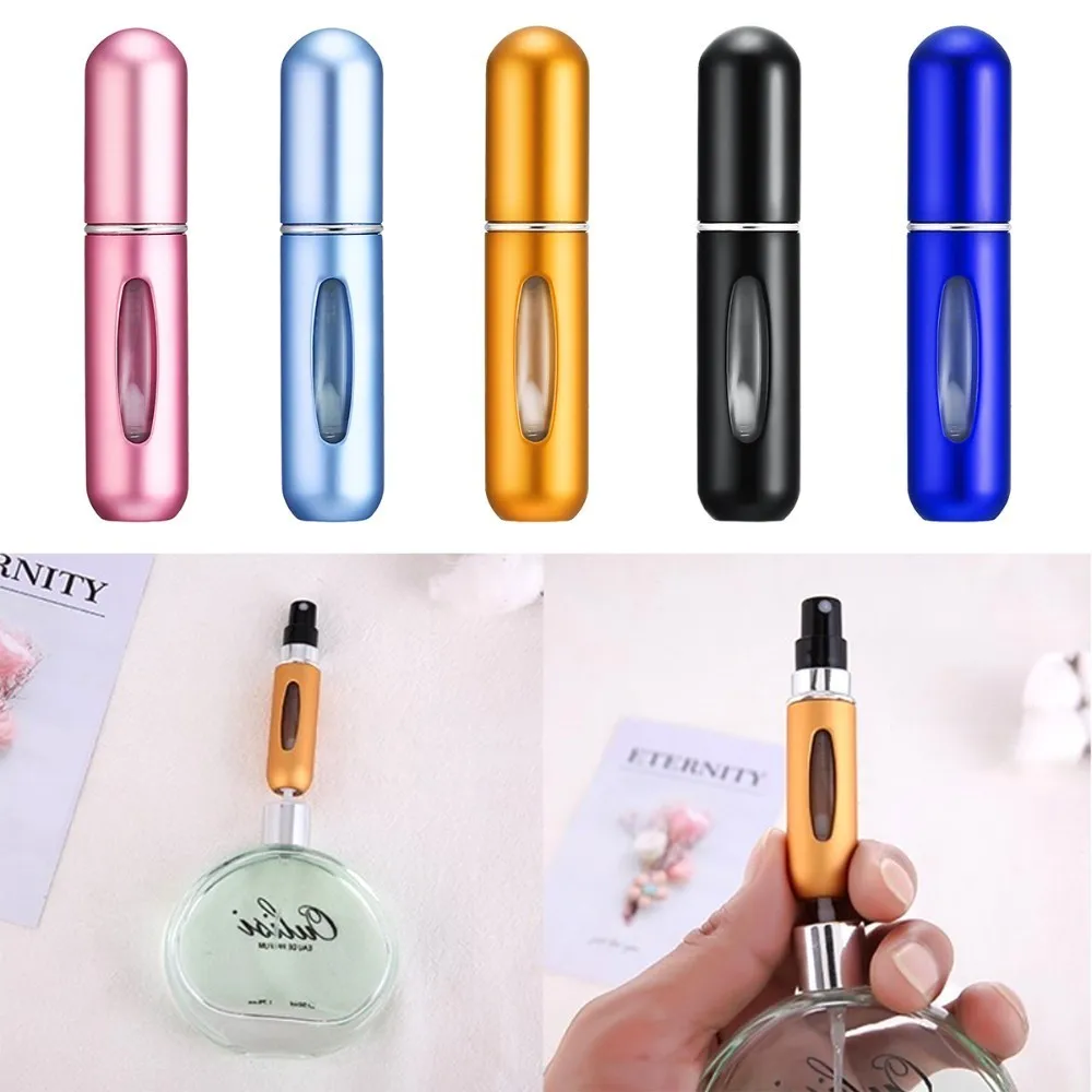 

5ml Mini Refillable Perfume Bottle Atomizer Perfume Atomizer Spray Parfum Flacon vide cosmetique Jar Metal Travel Spray Bottle