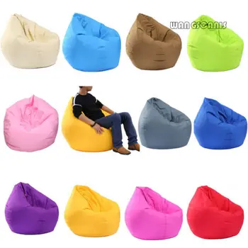 

Pudcoco Waterproof Stuffed Animal Storage Bean Bag Oxford Chair Cover Zipper Beanbag Toys Soft Solid Causal Baby Seats Sofa