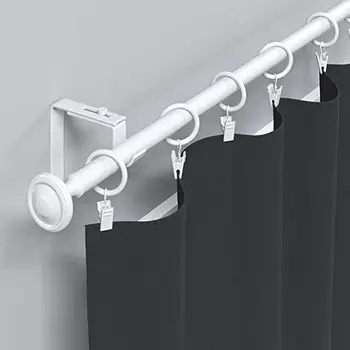 

36 pcs/pack White Practical Curtain Hook Clips Hanger Ring Bath Drape Curtain Hooks Clip with Rings Bathroom Accessories