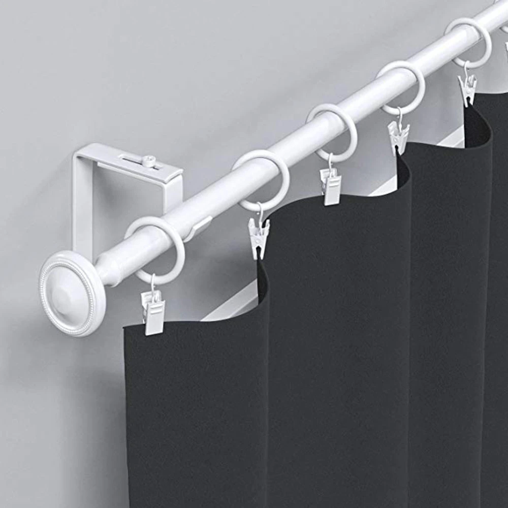 White 36 Pack Shower Curtain Rings Curtain C Rings Hook Hanger Bath Drape Loop Clip Glide