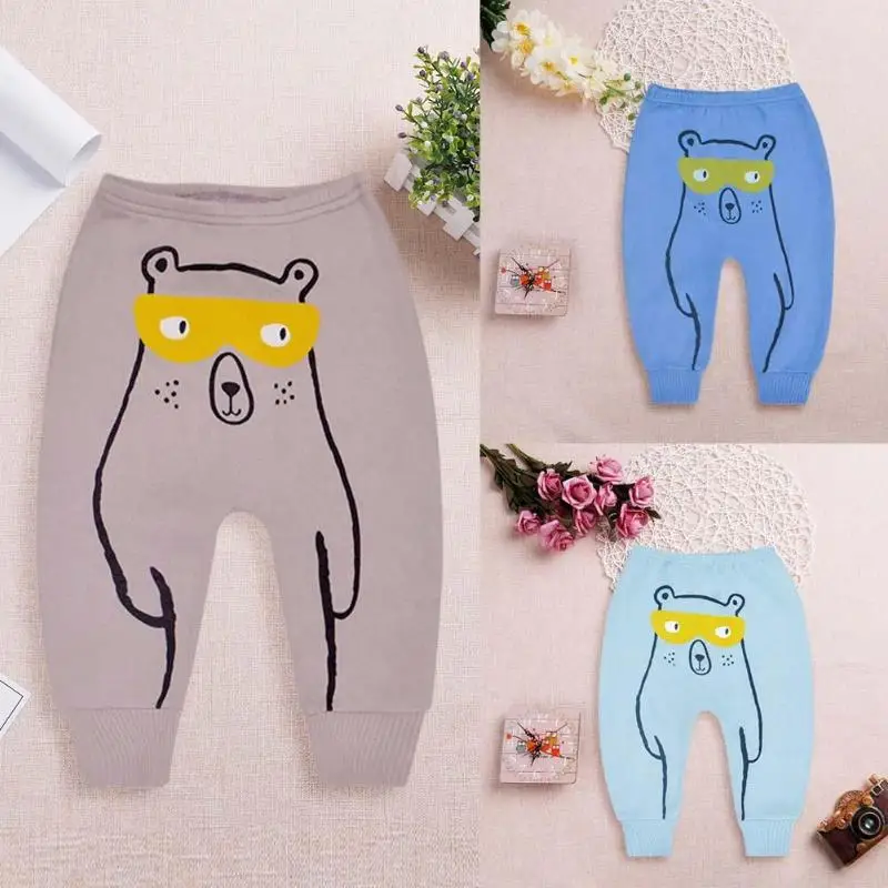 

Winter Cute Toddler Baby Boys PP Pants Cartoon Bear Cotton Casual Trousers Casual Bottom Harem Pants PP Pants Fox Trousers