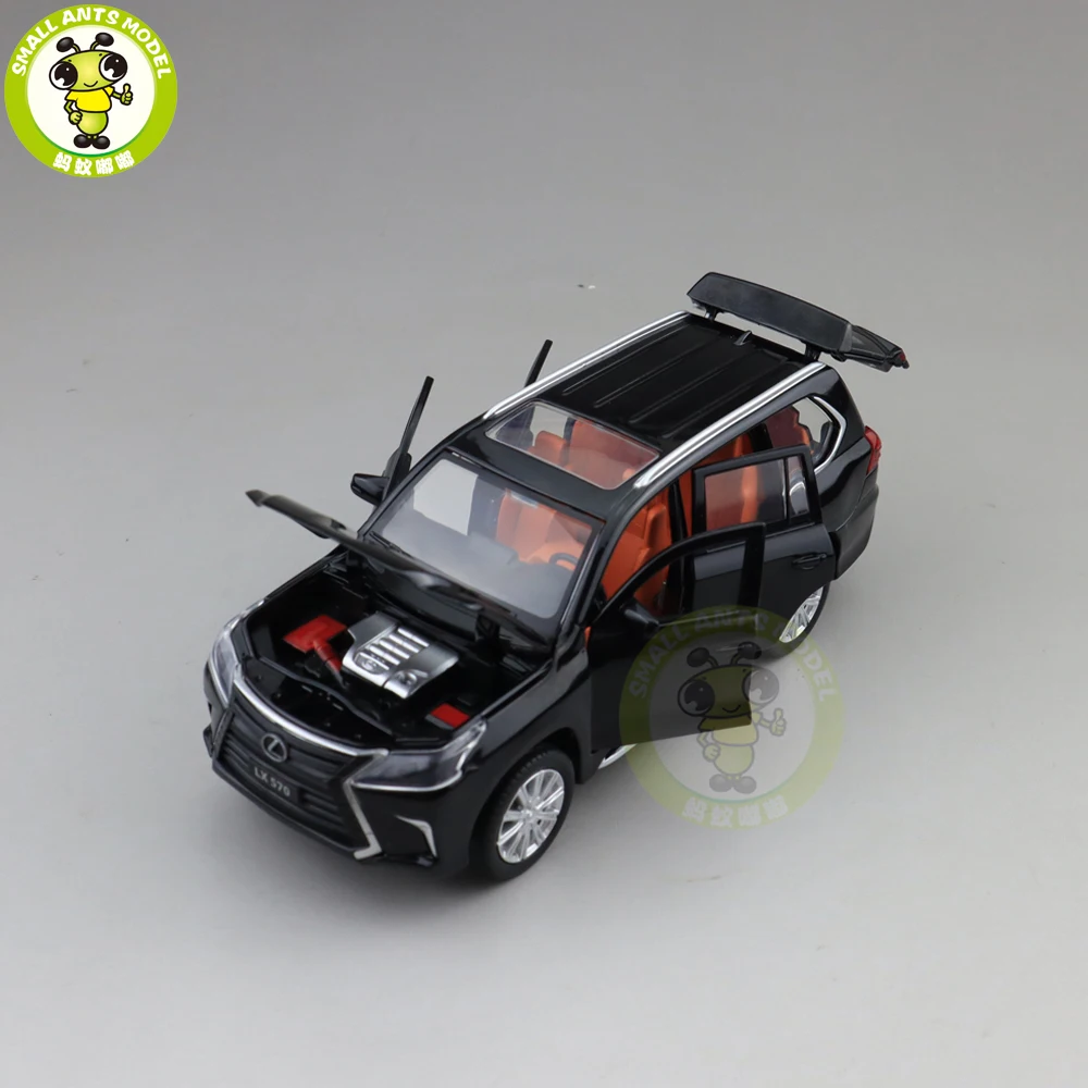 1/32 JACKIEKIM LX570 SUV литая под давлением Модель автомобиля игрушки для детей звуковое освещение вытяжной автомобиль подарок для мальчиков и девочек