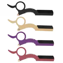 Мужская бритва из нержавеющей стали в форме большого пальца ручное прямое удаление волос на лице бритва складной нож для бритья парикмахерские инструменты