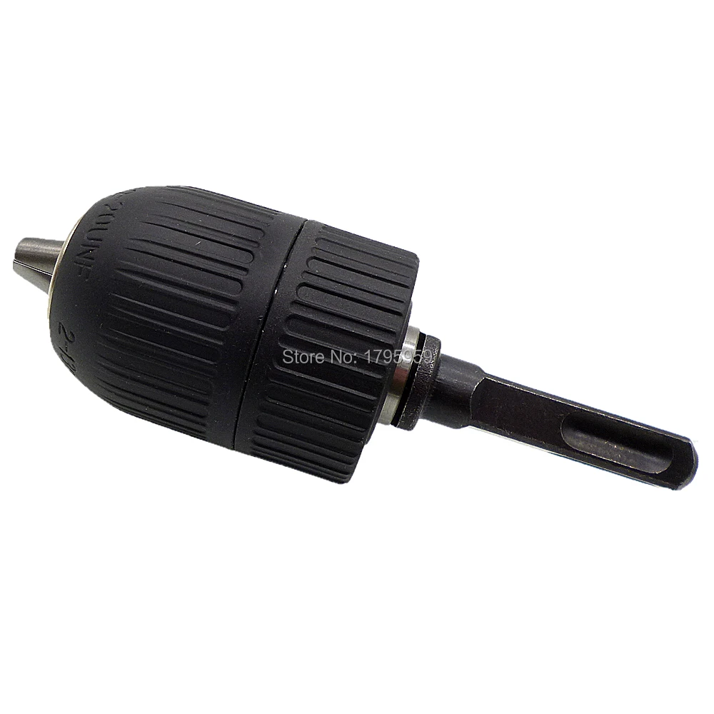 Drill Chuck 2mm to 13mm Self Locking Keyless Drill Chuck 1/2 20UNF Mount 1/2" SDS 4 Slots Square