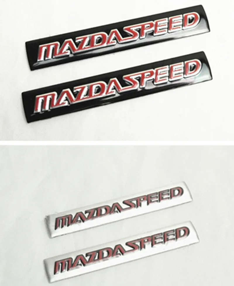 

2Pcs Aluminum Auto MazdaSpeed Alloy Sticker Body Badge Trunk Emblems Lid